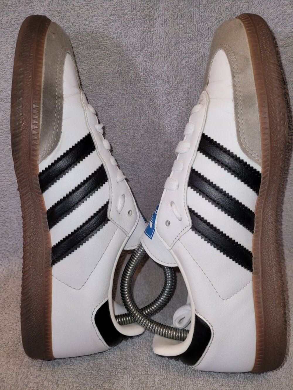Adidas Samba VEGAN Men's Size 6 White Black Brown Gum Sneakers H01877 (#2259) - Picture 14 of 16